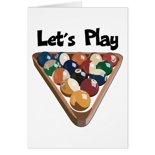 Let's Play Billiards Cards (Front)