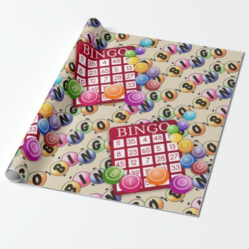 Lets Play Bingo Wrapping Paper