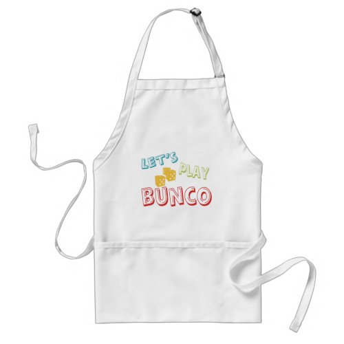 lets play bunco adult apron