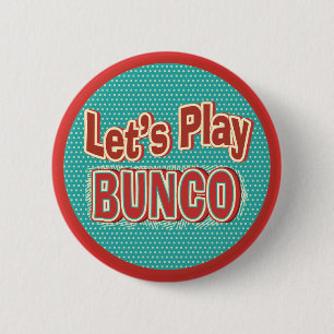 Let's Play Bunco Pinback Button