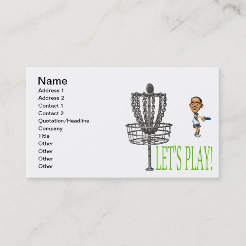 Lets Play Business Card Template