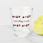 &quot;let&#39;s Play Cards&quot; Card Players Shot Glass at Zazzle