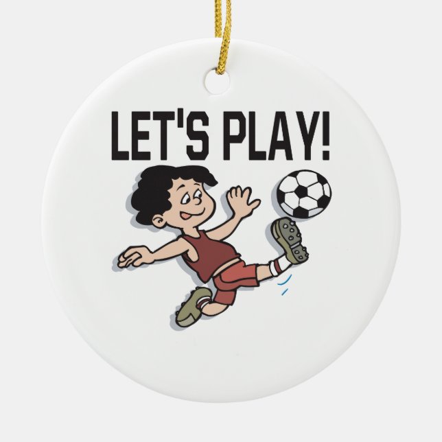 Lets Play Ceramic Ornament (Front)