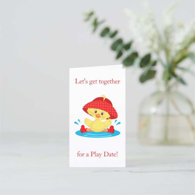 Let's Play Cute Duck Appointment Card (Front)