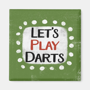 Let's Play Darts Refrigerator Magnet