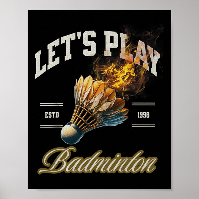 Let's Play Dminton Shuttle  Poster (Front)