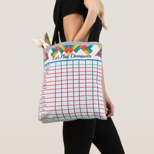 Lets Play Dominoes Scorepad Tote Bag