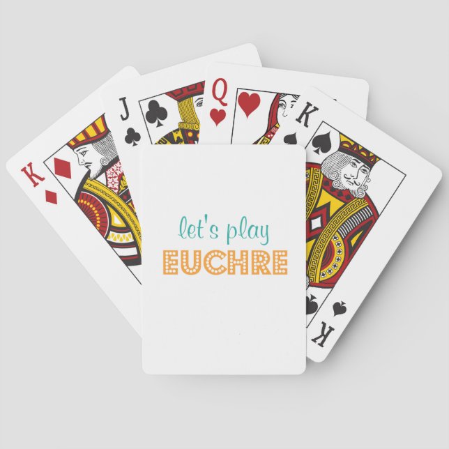 Let's Play Euchre Playing Card Deck (Back)