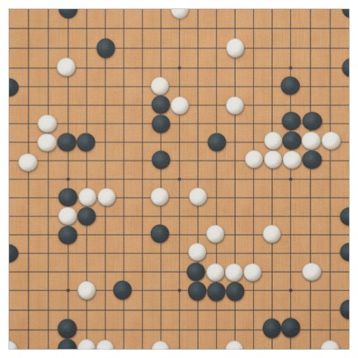 Let's Play Go (small scale) Fabric