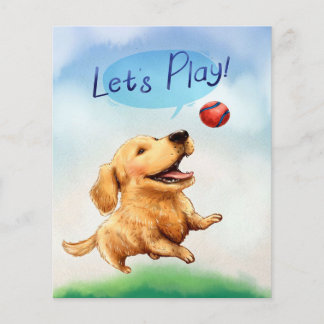 Let's Play | Golden Retriever Canvas Flyer