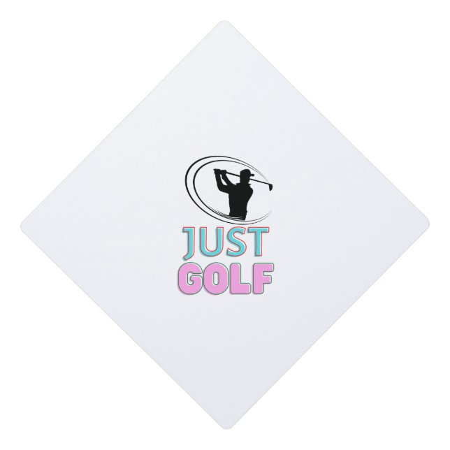 Let's play golf (2) graduation cap topper (Front)