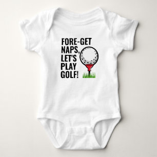 Let's Play Golf Funny Baby Bodysuit