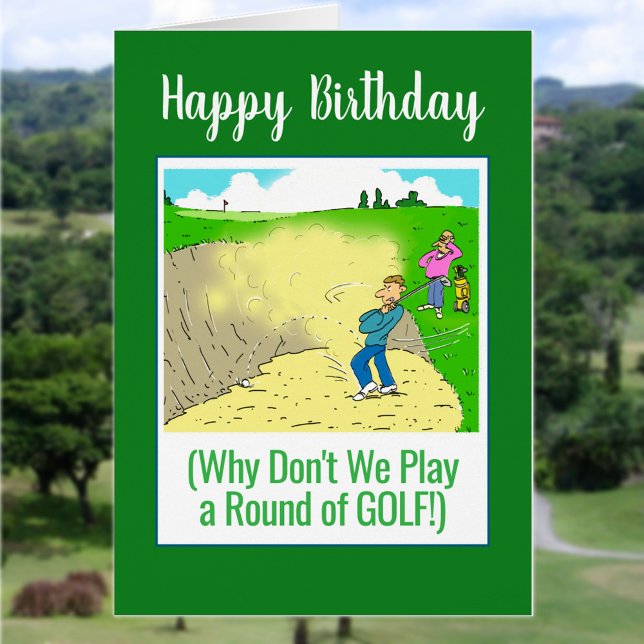 Let's Play Golf. Funny Happy Birthday Golfer Cards (Creator Uploaded)