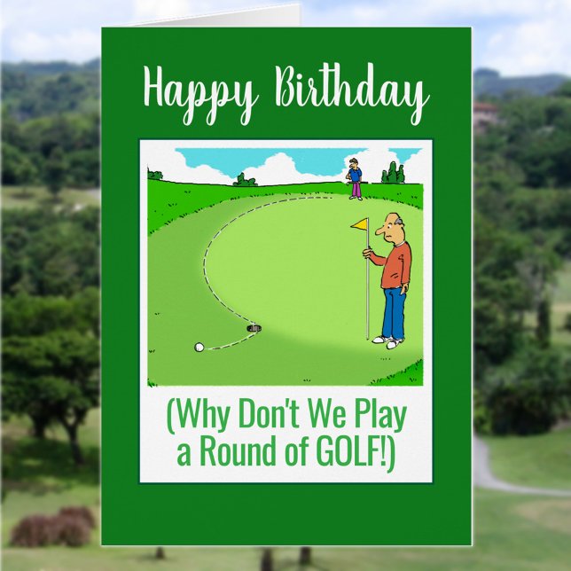 Let's Play Golf. Happy Birthday Golfer Cards (Creator Uploaded)