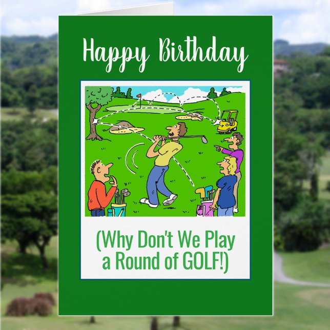Let's Play Golf. Happy Birthday Golfer Cards (Creator Uploaded)
