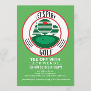 Let's Play Golf Invitation