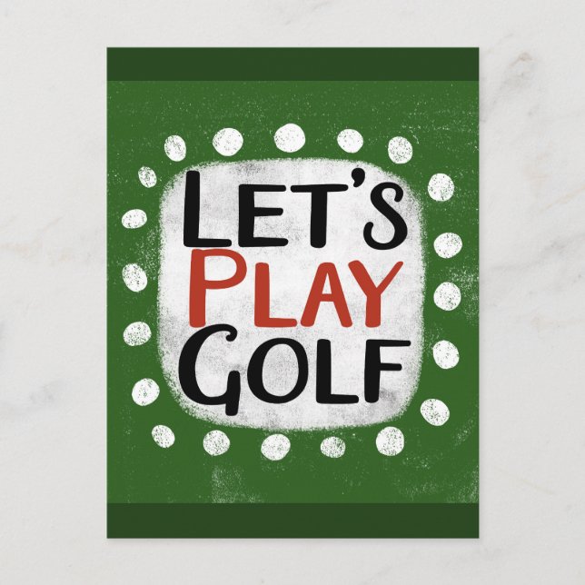 Let's Play Golf Postcard (Front)