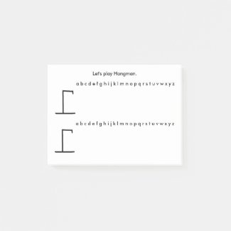 Let's play hangman Post it Notes