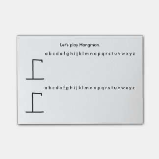 Let's play hangman Post it Notes