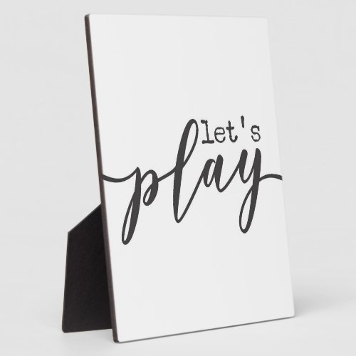 Lets Play Kids Playroom Sign  Plaque