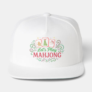 Let's Play Mahjong Christmas Snap Back Hat
