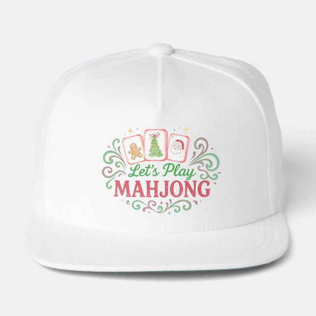 Let's Play Mahjong | Christmas  Snap Back Hat (Front)