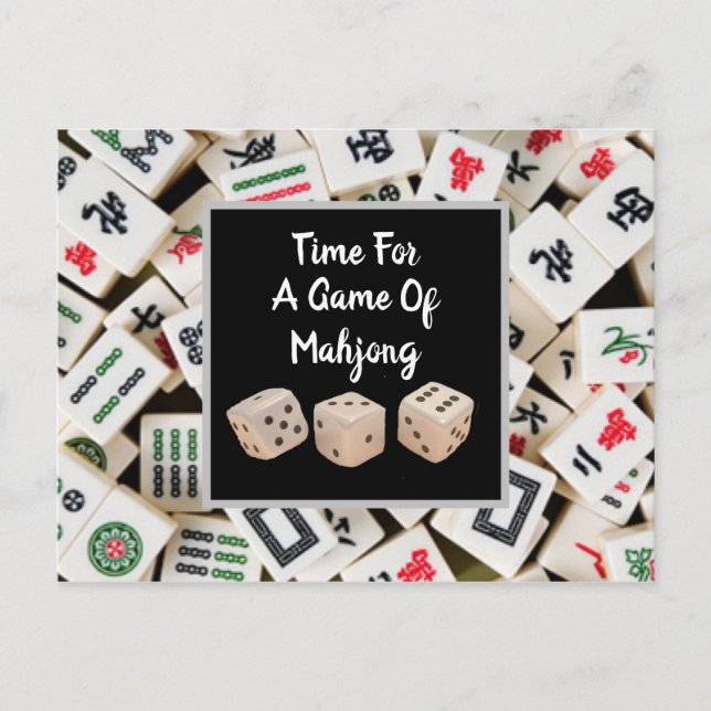 Let's Play Mahjong Postcard (Front)
