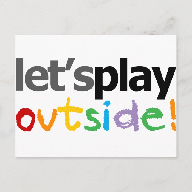 Let's Play Outside! Postcard (Front)