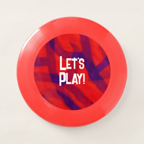 Let's Play Personalized Frisbee in Red