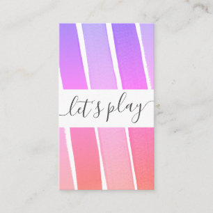 Let's Play Rainbow Playdate Mommy Calling Card