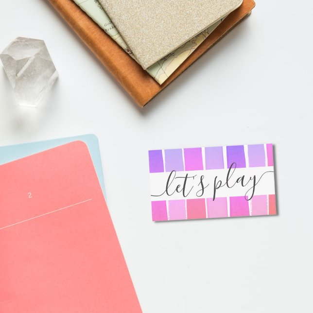 Let's Play Rainbow Playdate Parent Networking Calling Card (Creator Uploaded)