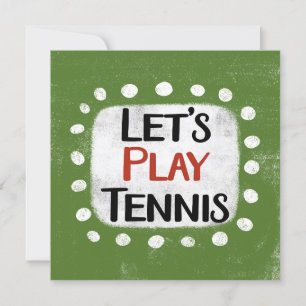 Let's Play Tennis Greeting Card