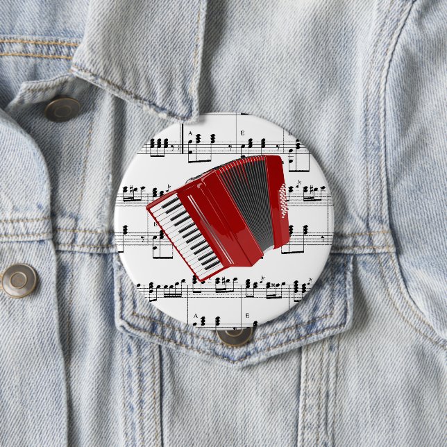 Let's Polka...red accordion Button (In Situ)