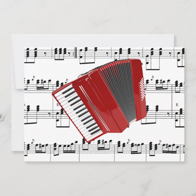 Let's Polka, Red Accordion, Card (Front)