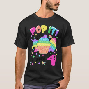 Let's Pop it I'm turning 4 Colorful 4th Birthday G T-Shirt