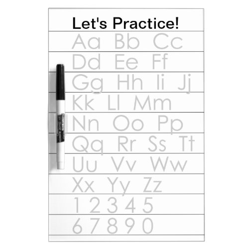 Lets Practice Writing Dry Erase Board