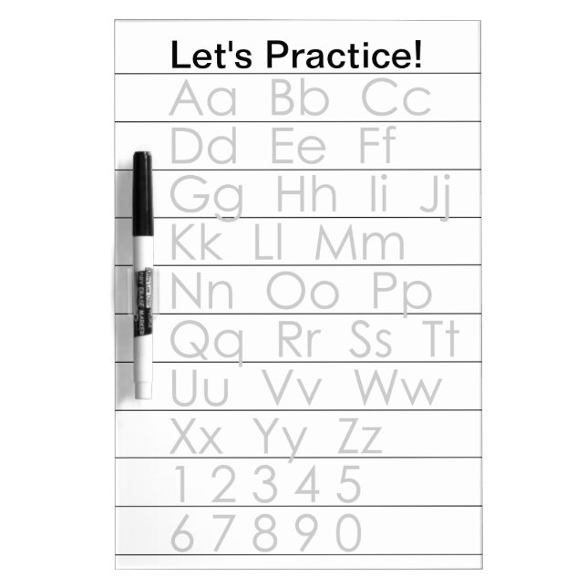 Let's Practice Writing Dry Erase Board (Front)