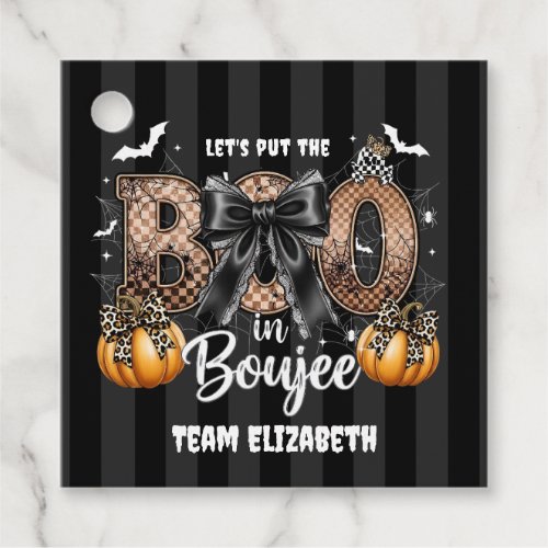 Let's Put the Boo in Boujee Halloween Bachelorette Favor Tags