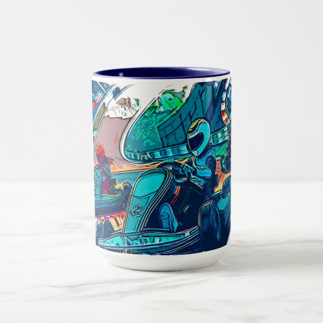 Lets Race! - Go Kart Racers Mug (Center)