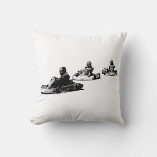 Lets Race - Go Kart Racers    Throw Pillow