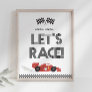 Let's Race Party Sign