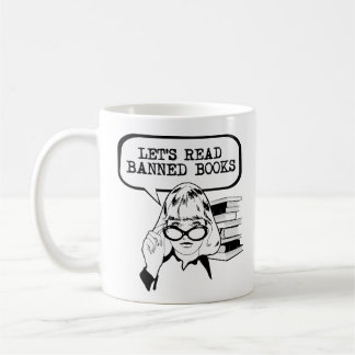 Let's Read Banned Books Retro Coffee Mug