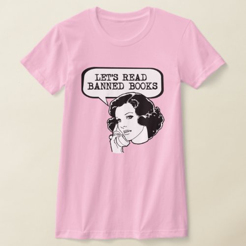Lets Read Banned Books Retro T_Shirt