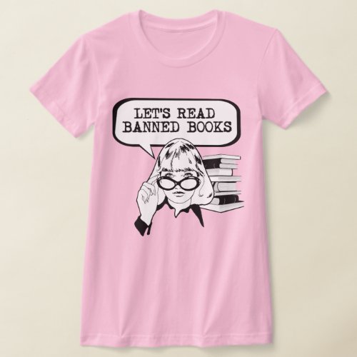 Lets Read Banned Books Retro  T_Shirt