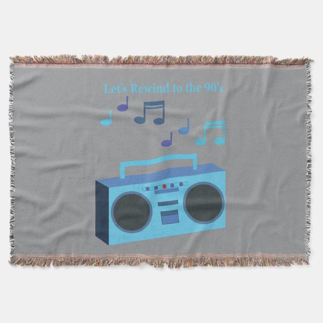 Let's rewind to the 90's throw blanket (Front)