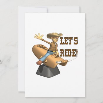 Lets Ride 6 Invitation by HowTheWestWasWon at Zazzle