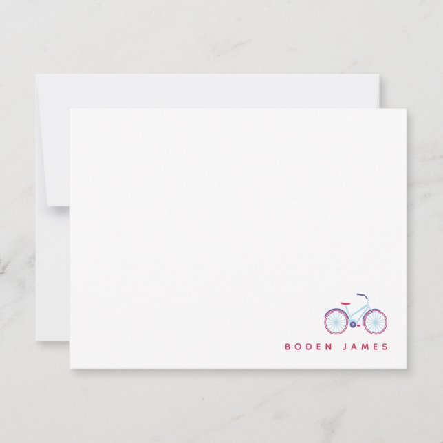 Let's Ride A Bike Note Card (Front)