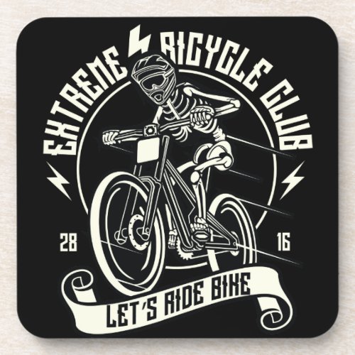 Lets Ride Bike Extreme Bicycle Club BMX Drink Coaster