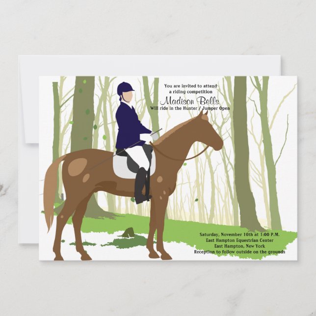 Let's Ride Equestrian Invitation (Front)