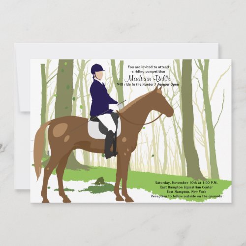 Lets Ride Equestrian Invitation